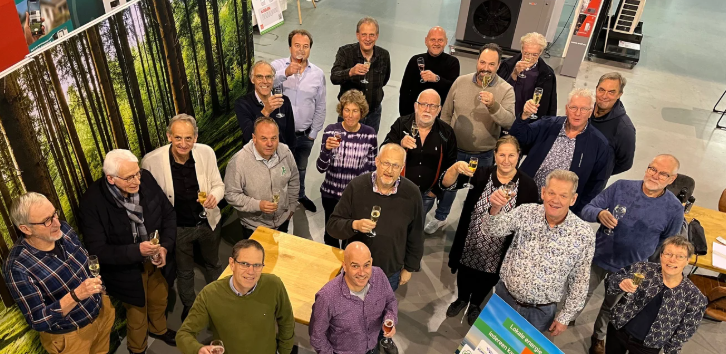 Groep betrokken inwoners en ondernemers van Energiegemeenschap Rivierenland